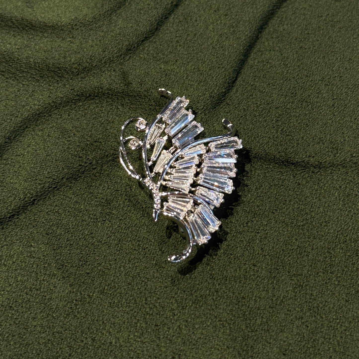 Mini silver-toned Butterfly Brooch