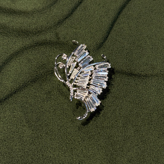 Mini silver-toned Butterfly Brooch