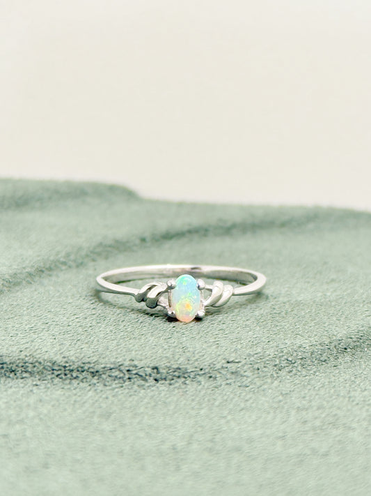18K Arianna White Opal Ring