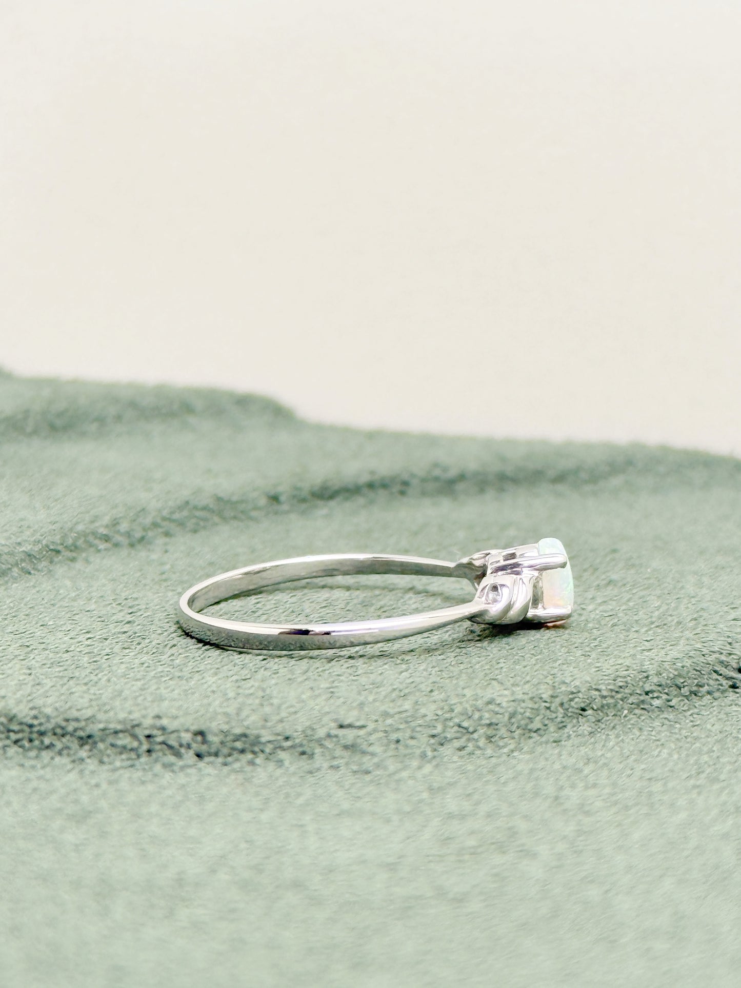 18K Arianna White Opal Ring