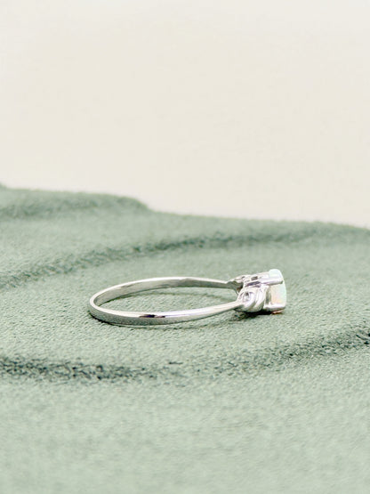 18K Arianna White Opal Ring