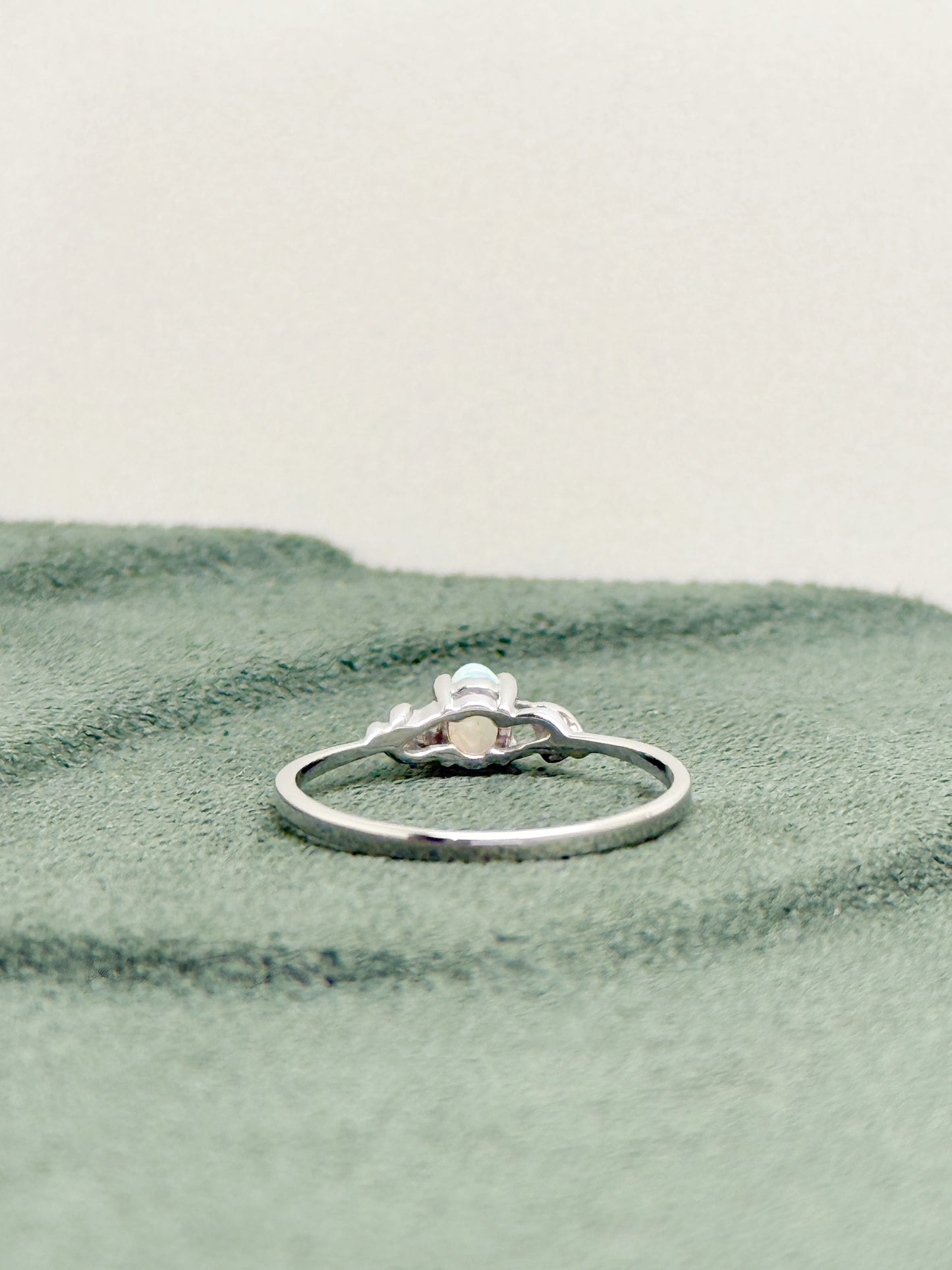 18K Arianna White Opal Ring