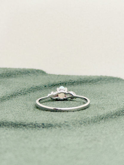 18K Arianna White Opal Ring