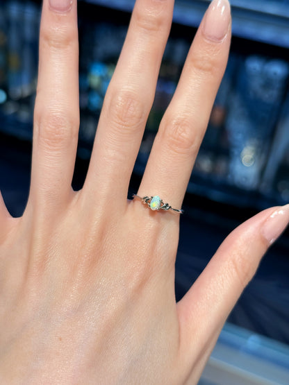 18K Arianna White Opal Ring