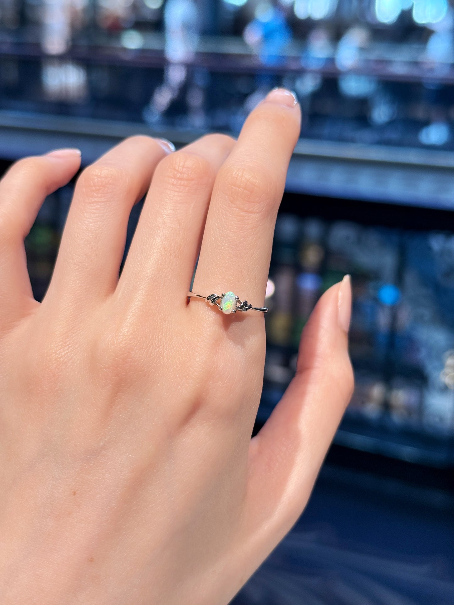 18K Arianna White Opal Ring