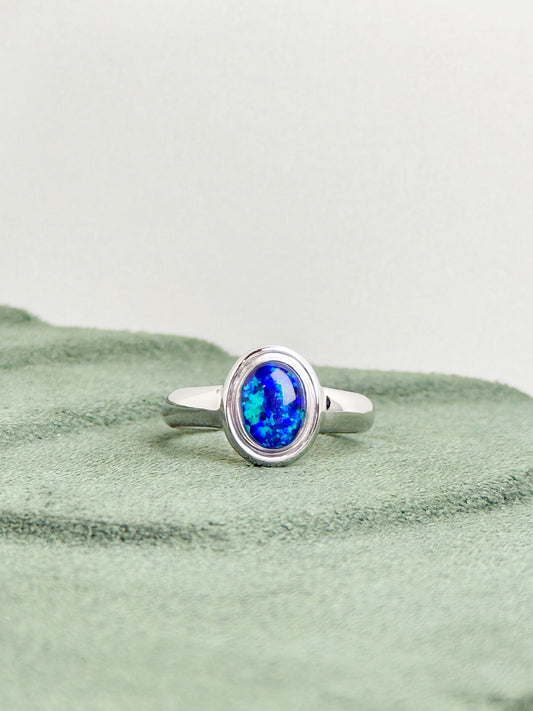 18K Samantha Triplet Opal Ring