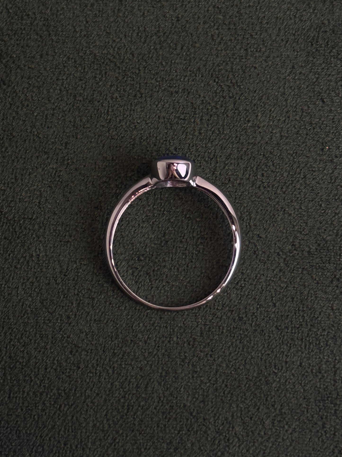 18K Maria Solid Black Opal Ring