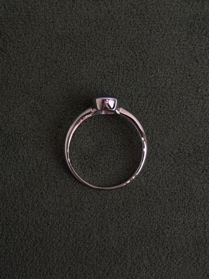 18K Maria Solid Black Opal Ring