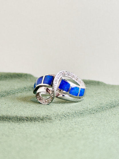 18K Paloma Inlay Opal Ring with Diamonds