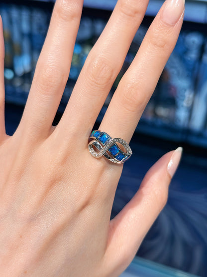 18K Paloma Inlay Opal Ring with Diamonds