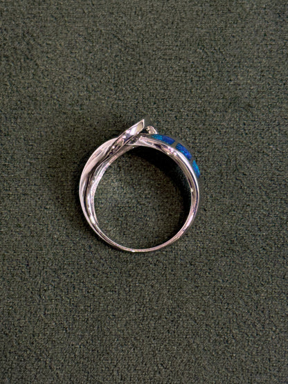 18K Paloma Inlay Opal Ring with Diamonds