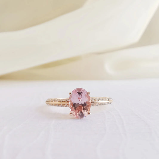18K On-Point Morganite Ring