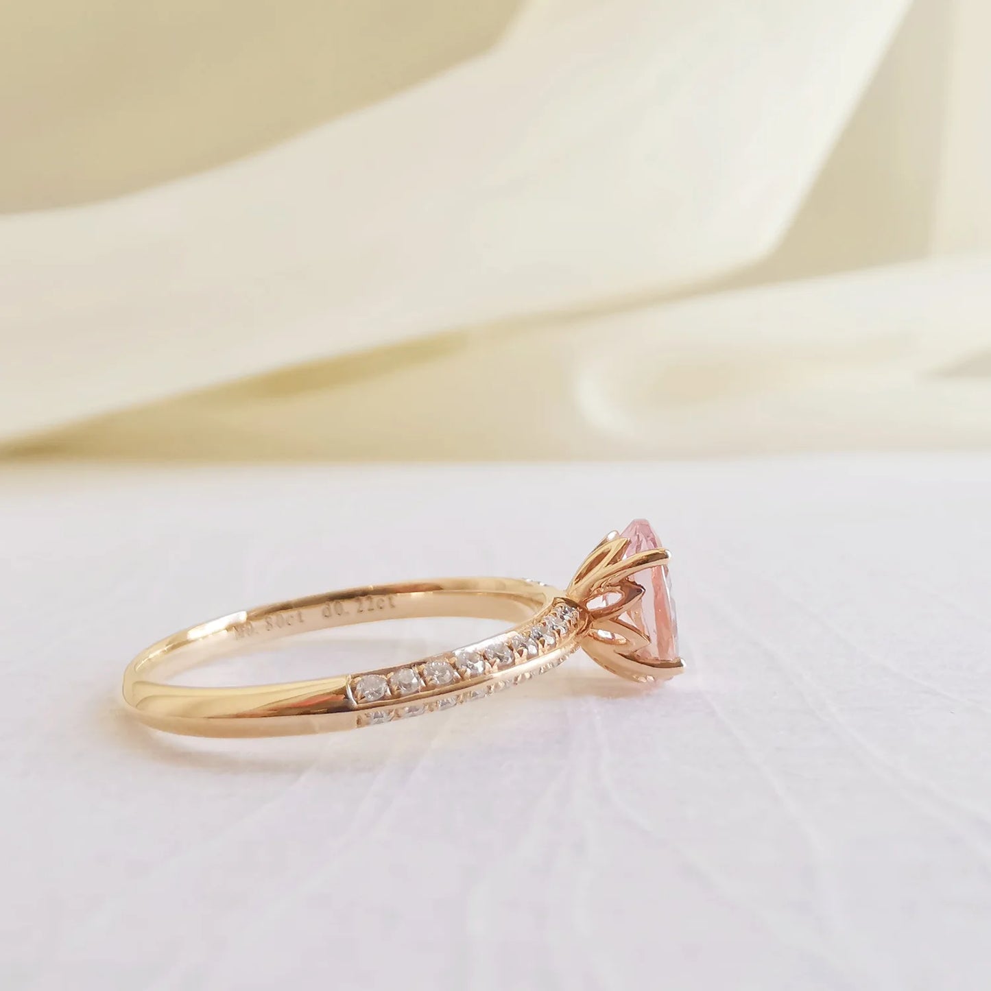 18K On-Point Morganite Ring