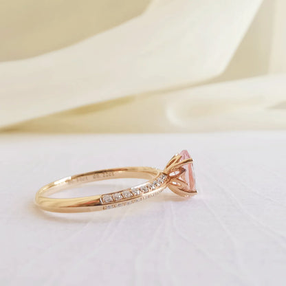 18K On-Point Morganite Ring