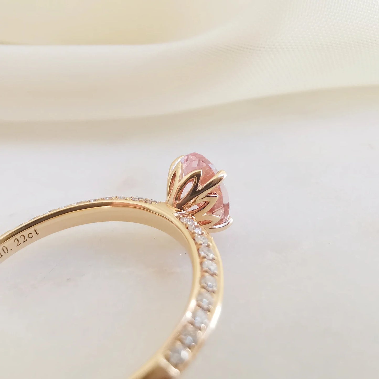 18K On-Point Morganite Ring