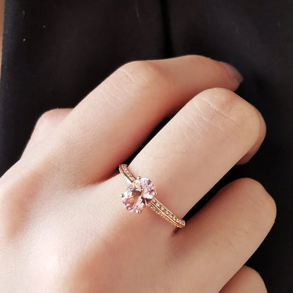 18K On-Point Morganite Ring
