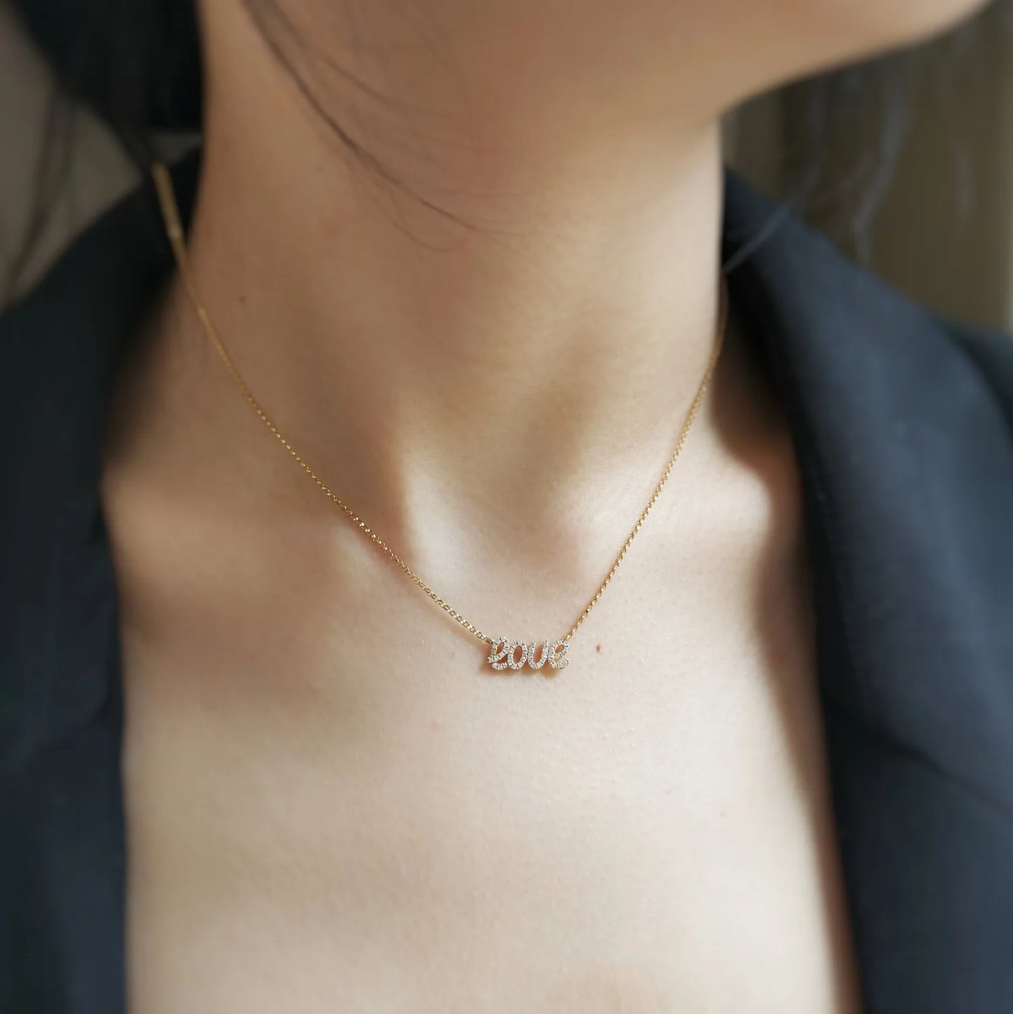 18K Diamond Love Necklace