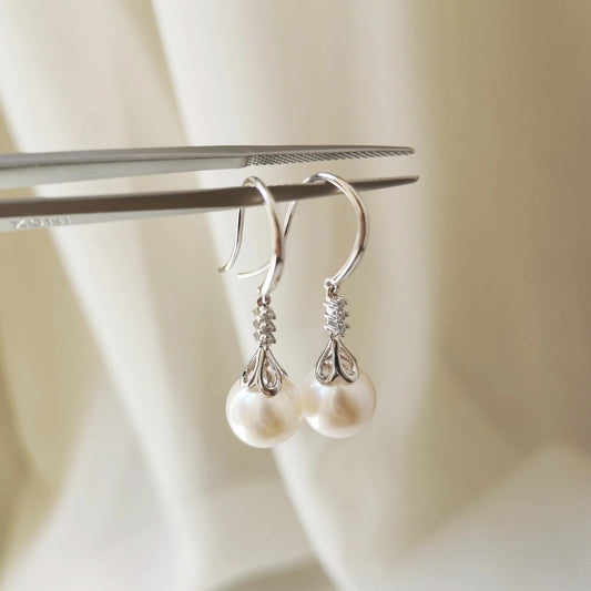 18K Chandelier Akoya Pearl Dangling Earring (Yellow gold only)