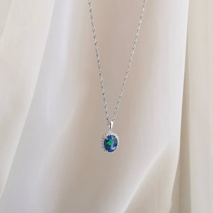 Sterling Silver Lucia Triplet Opal Pendant