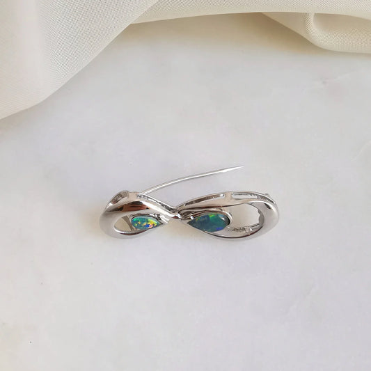 Sterling Silver Jayden Triplet Opal Brooch