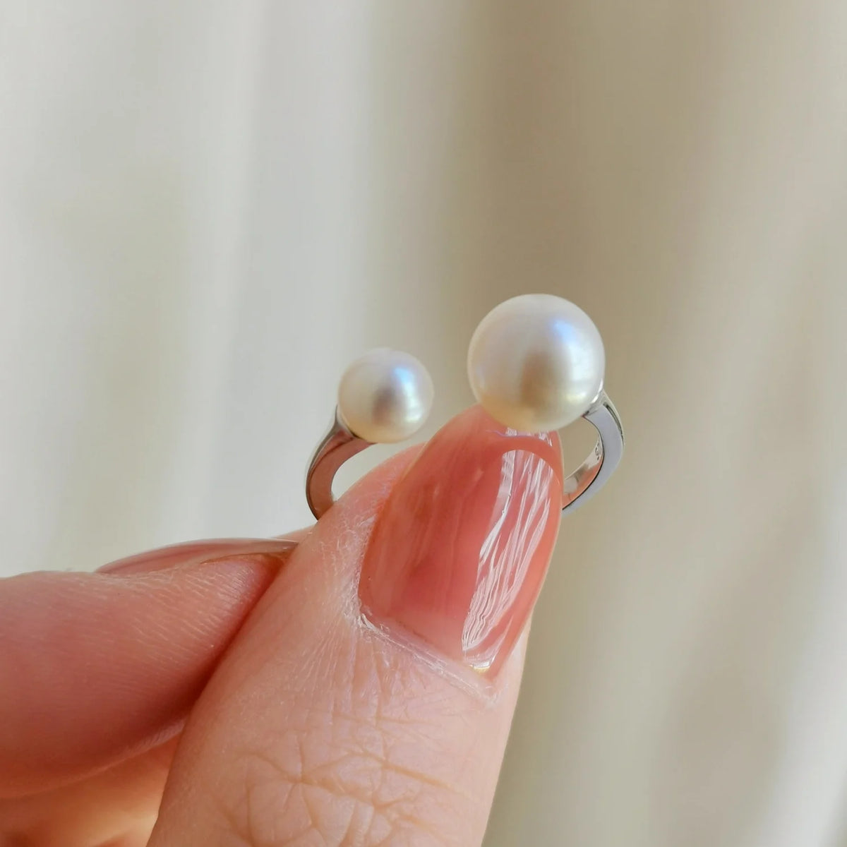Gaia Floating Pearl Ring