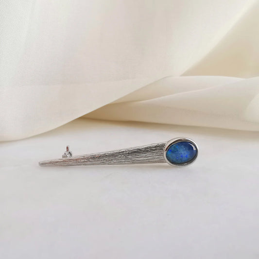 Sterling Silver Ezra Triplet Opal Brooch