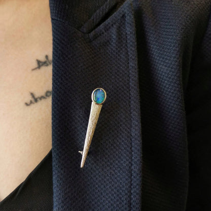Sterling Silver Ezra Triplet Opal Brooch