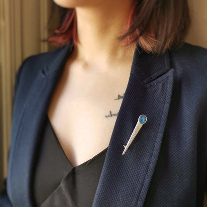 Sterling Silver Ezra Triplet Opal Brooch