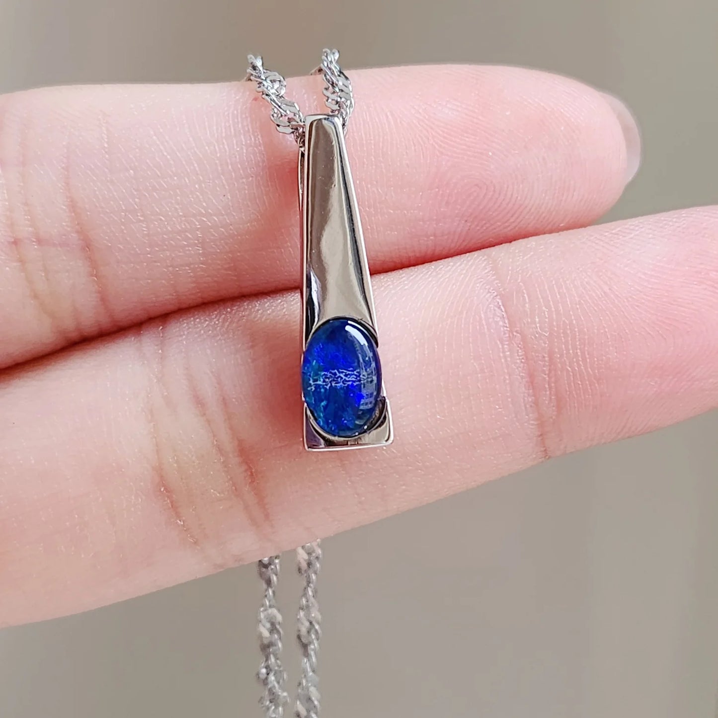 Sterling Silver Valeria Triplet Opal Pendant